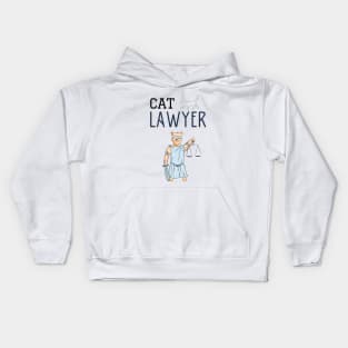 Cat lawyer Kids Hoodie